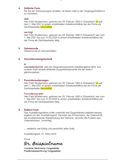 Zwischenzeugnis prüfen lassen von Stolze Zeugnisse